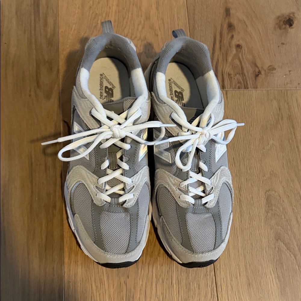 New Balance Gray and White Athletic Shoes